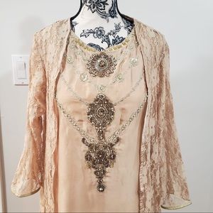 Pakistani lime light gold dress 2 piece